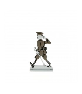 Figurine en métal de collection Tintin en colonel de l'armée